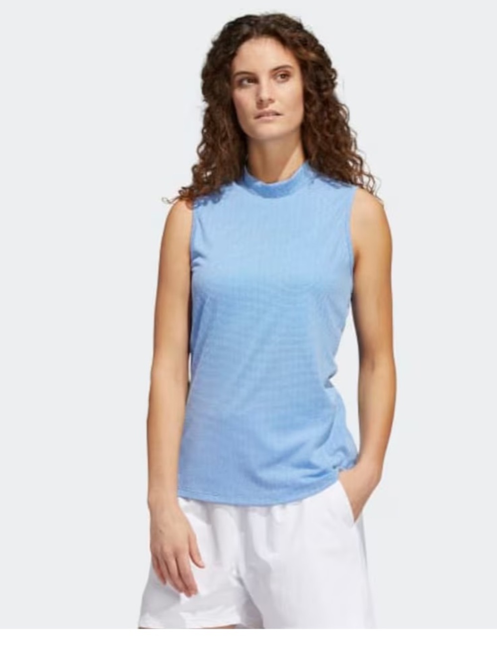 ADIDAS SLEEVELESS MOCK NECK ESSENTIAL SHIRT